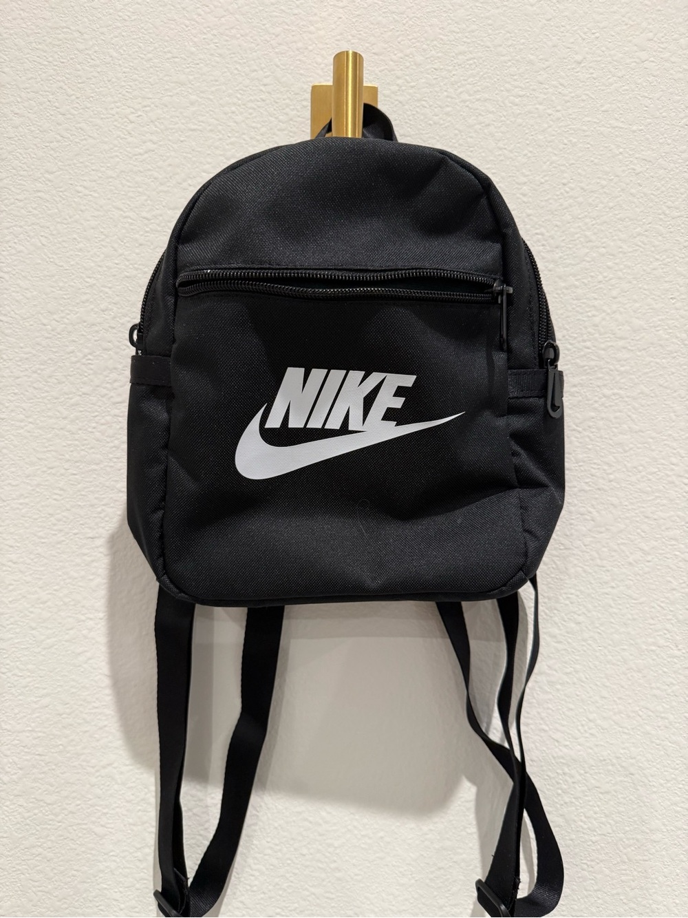 Nike Black Backpack with White Swoosh Logo